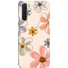 Чохол з квітковим принтом на ВанПлюс Норд (Кольорові квіти)