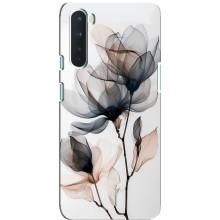 Чохол з квітковим принтом на ВанПлюс Норд (Квіти на білому)