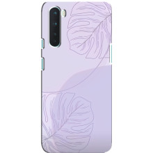 Чехол цветочный дизайн для OnePlus Nord – Монстера фиолетовая