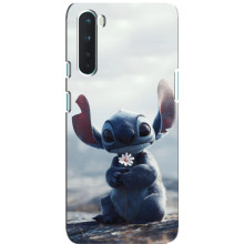 Чехол с рисунком Стич для OnePlus Nord – Стич с цветочком