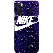 Чохол з логтипом Найк на OnePlus Nord (Найк на фіолетовому)