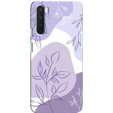 Силконовий чохол з принтом в квітах на OnePlus Nord – Фіолетовий дизайн