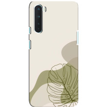 Силконовий чохол з принтом в квітах на OnePlus Nord – Монстера зелена