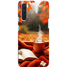 Чехол с уникальным дизайном «Осень с кофе» для OnePlus Nord – Кофе и дождь