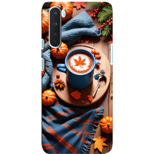 Чехол с уникальным дизайном «Осень с кофе» для OnePlus Nord – Кофе и тыквы