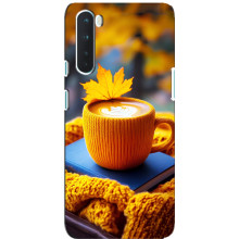 Чехол с уникальным дизайном «Осень с кофе» для OnePlus Nord – Кофе с жёлтым