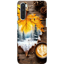 Чехол с уникальным дизайном «Осень с кофе» для OnePlus Nord – Осенне-зимнее кофе