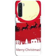 Різдвяні Чохли для OnePlus Nord (VPrint) (Санта з оленями)