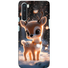 Яскравий чохол для OnePlus Nord з Зимові Оленята (Оленятко)