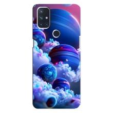 Чехлы КОСМОС для OnePlus Nord 10 5G – Синие планеты