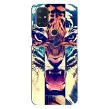 Чехлы с изображением разных животных для OnePlus Nord 10 5G (Яркий Тигр)