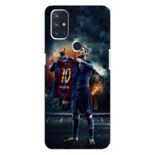 Чехол Месси футболист для OnePlus Nord 10 5G (Месси с футболкой)