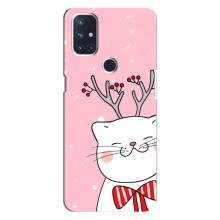 Чехол на тематику: Коты для OnePlus Nord 10 5G (Зимний кот)