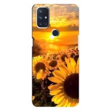 Чехол с Цветами для OnePlus Nord 10 5G (поле подсолнухов)
