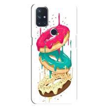 Чехол с изображением  вкусной еды для OnePlus Nord 10 5G – Сочные пончики