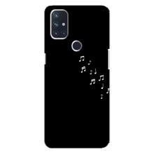 Чехол с картинками на черном фоне для OnePlus Nord 10 5G – Ноты
