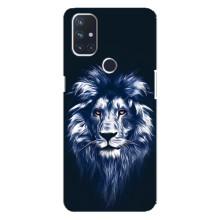 Чехол с картинкой на OnePlus Nord 10 5G – Лев - синий