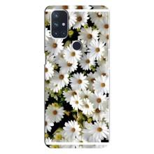 Чехол с ромашками на OnePlus Nord 10 5G – Рамка в ромашках