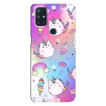 Чехол Unicorn на OnePlus Nord 10 5G – Радуга и Единорог