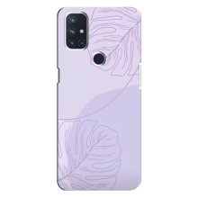 Чехол цветочный дизайн для OnePlus Nord 10 5G – Монстера фиолетовая