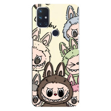 Чехол с Лабубу на OnePlus Nord 10 5G – Коллаж Лабубу