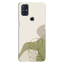 Силиконовый чехол с принтом в цветах на OnePlus Nord 10 5G – Монстера зелёная