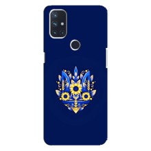 Чехол с украинским гербом на OnePlus Nord 10 5G – Цветочный герб