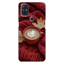 Чехол с уникальным дизайном «Осень с кофе» для OnePlus Nord 10 5G – Кофе на пледе