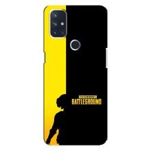 Чехол (TPU) с картинкой "Лого Пабг" на ВанПлас Норд 10 (5G) (Battlegrounds)