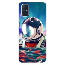 Силиконовый Чехол с принтом "Космонавты" на OnePlus Nord 10 5G – Космонавт в воде