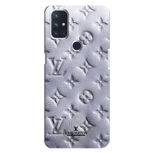 Текстурный Чехол Louis Vuitton для ВанПлас Норд 10 (5G) (Белый ЛВ)