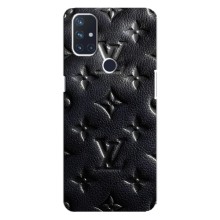 Текстурный Чехол Louis Vuitton для ВанПлас Норд 10 (5G) (Черный ЛВ)