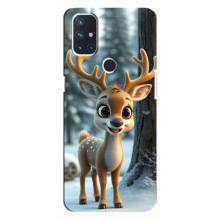 Яскравий чохол для OnePlus Nord 10 5G з Зимові Оленята – Оленятко в лісі