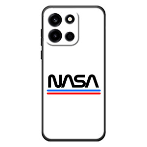Силиконовый бампер с принтом "Наса" на OnePlus Turbo 6 (NASA на белом фоне)