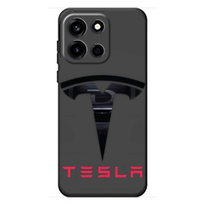Силиконовый бампер с картинкой машины на OnePlus Turbo 6 (Logo TESLA)