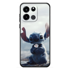 Чехол с рисунком Стич для OnePlus Turbo 6V – Стич с цветочком