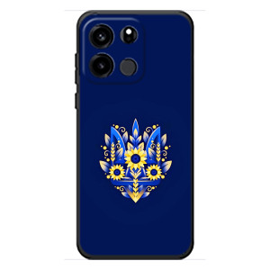 Чехол с украинским гербом на OnePlus Turbo 6V – Цветочный герб