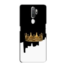Чехол (Корона на чёрном фоне) для Оппо А11 (Золотая корона)