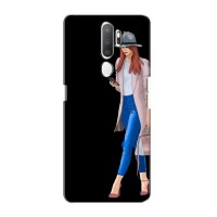 Чехол с картинкой Модные Девчонки Oppo A11 – Девушка со смартфоном
