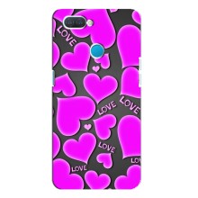 Чехлы для любимой на Оппо А12 (VPrint) (Pink hearts)
