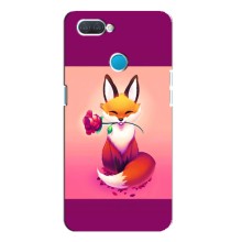 Чехлы с картинкой Лисички для OPPO A12 (VPrint) (Лисичка с розочкой)