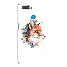 Чехлы с картинкой Лисички для OPPO A12 (VPrint) (Лисичка в цветочках)