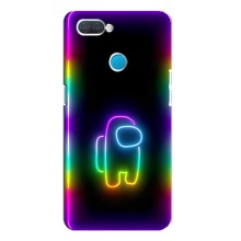 Чехол Амонг Ас для OPPO A12 (AlphaPrint) (Яркий скин)