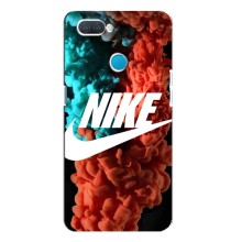 Чехол для OPPO A12 - с принтом Найк (AlphaPrint) (Дымчатый найк)