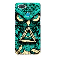 Чехол с птицами на OPPO A12 (VPrint) (Сова с глазом)