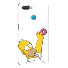 Чехол с Симпсонами для OPPO A12 (VPrint) (Гомер с пончиком)