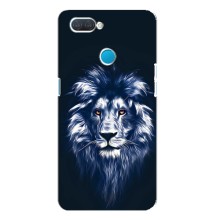 Чехол со Львом для OPPO A12 (VPrint) (Синий Лев)