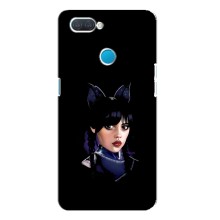 Чехлы Венсдей на OPPO A12 Уэнсдей (AlphaPrint) (серьезная Уэнздей)