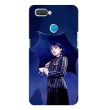 Чехлы Венсдей на OPPO A12 Уэнсдей (AlphaPrint) (Уэнздей с зонтом)