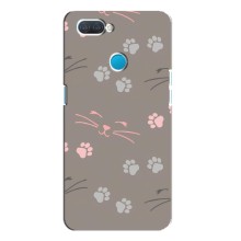 Чехол с рисунком кот на OPPO A12 (Лапы и усы)